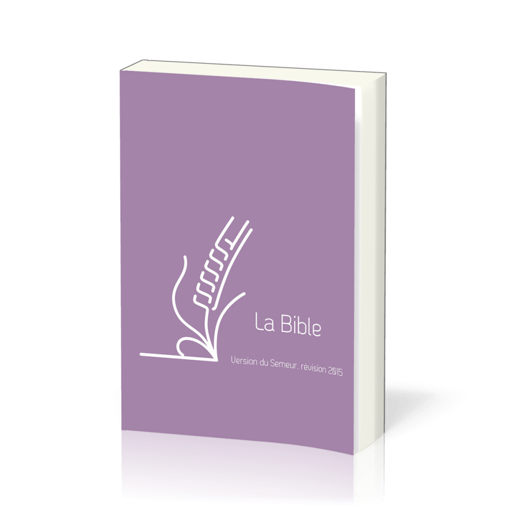 Bible du Semeur - 2015 - poche - souple vivella violet ferm. éclair
