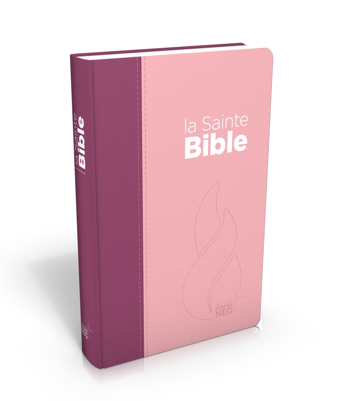 Bible Segond NEG compact, couverture souple, toile duo rose praline/violet fruits des bois