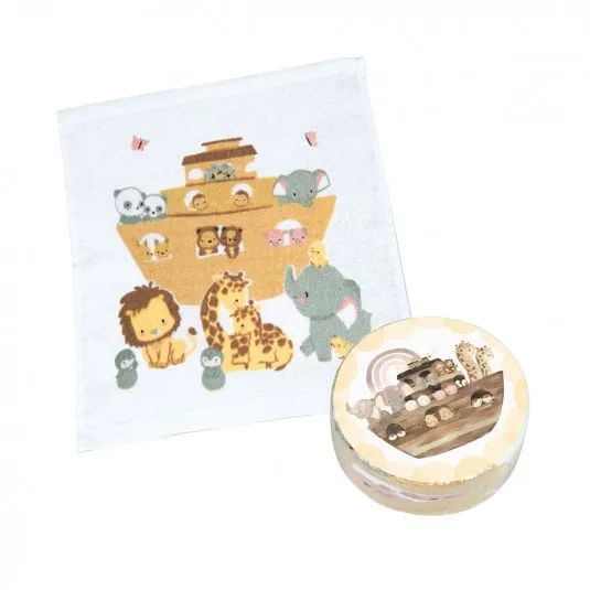 Serviette Arche de Noé 30 x 30 cm