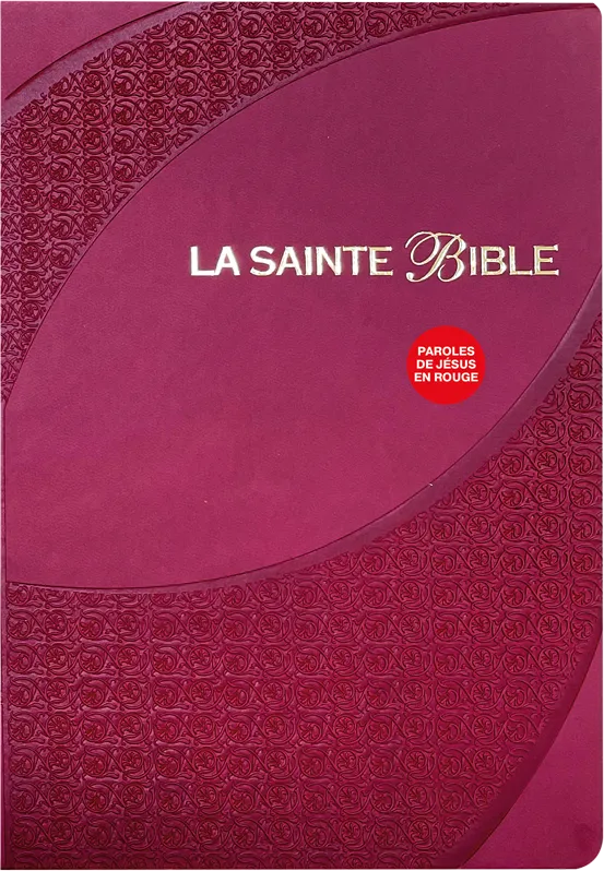 Bible Segond 1910 gros caractères similicuir bordeaux, onglets, tranche or