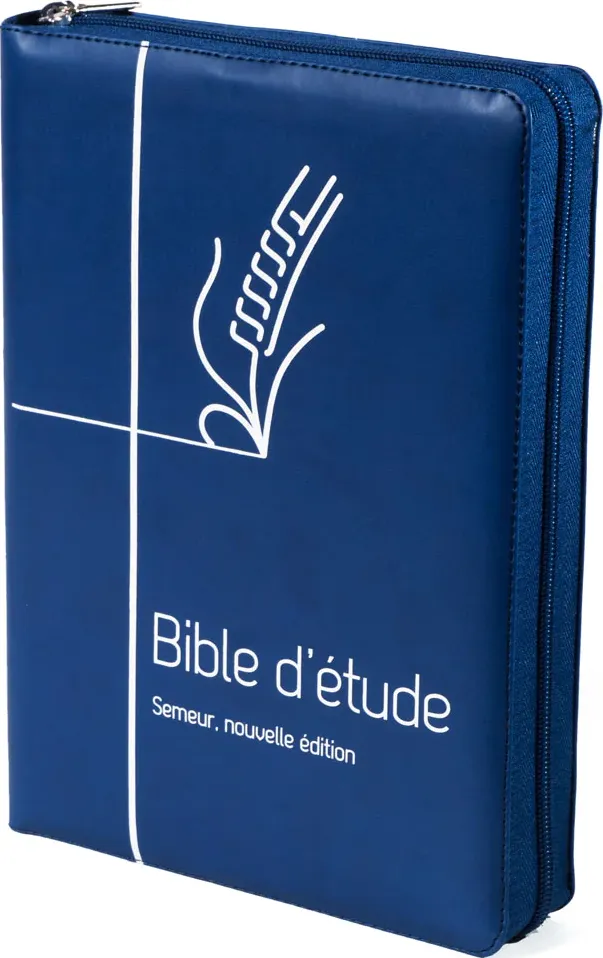 Bible du Semeur 2015 étude souple bleu ferm. éclair