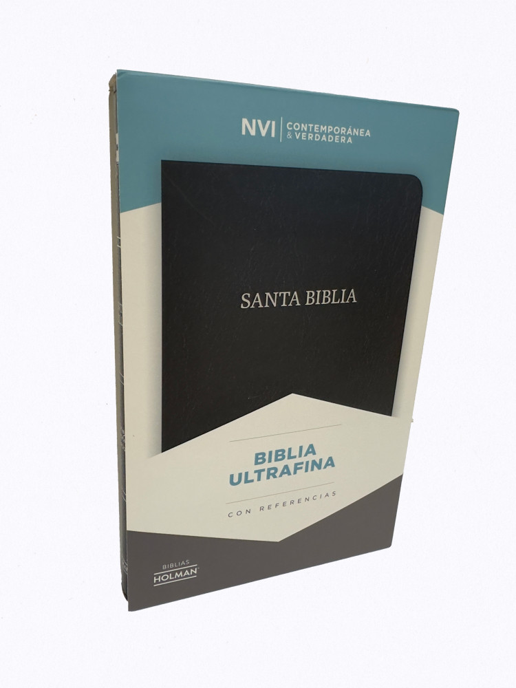 Espagnol, Bible NVI Ultrafine noire, tranche argentée