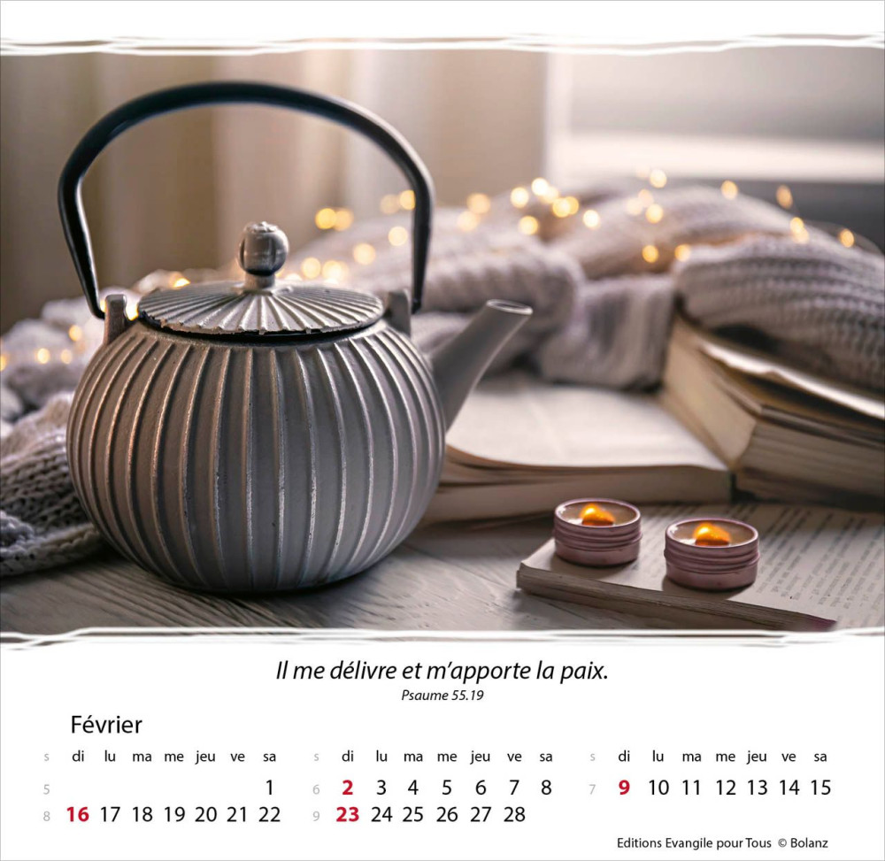 Calendrier Vivre - cartes postales avec méditations