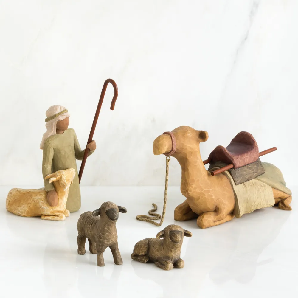 Shepherd and Stable Animals for the Nativity (Noël) - 4 fig.