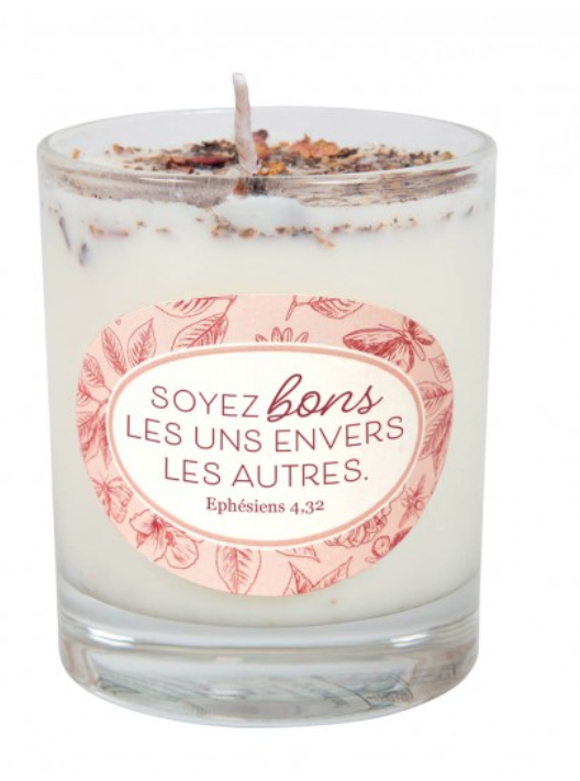 Bougie parfumée champagne et roses