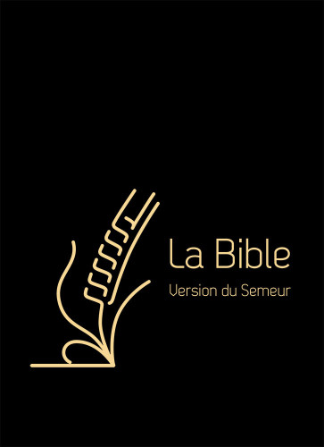 Bible Semeur 2015, gros caractères semi-souple textile noire, tranche dorée