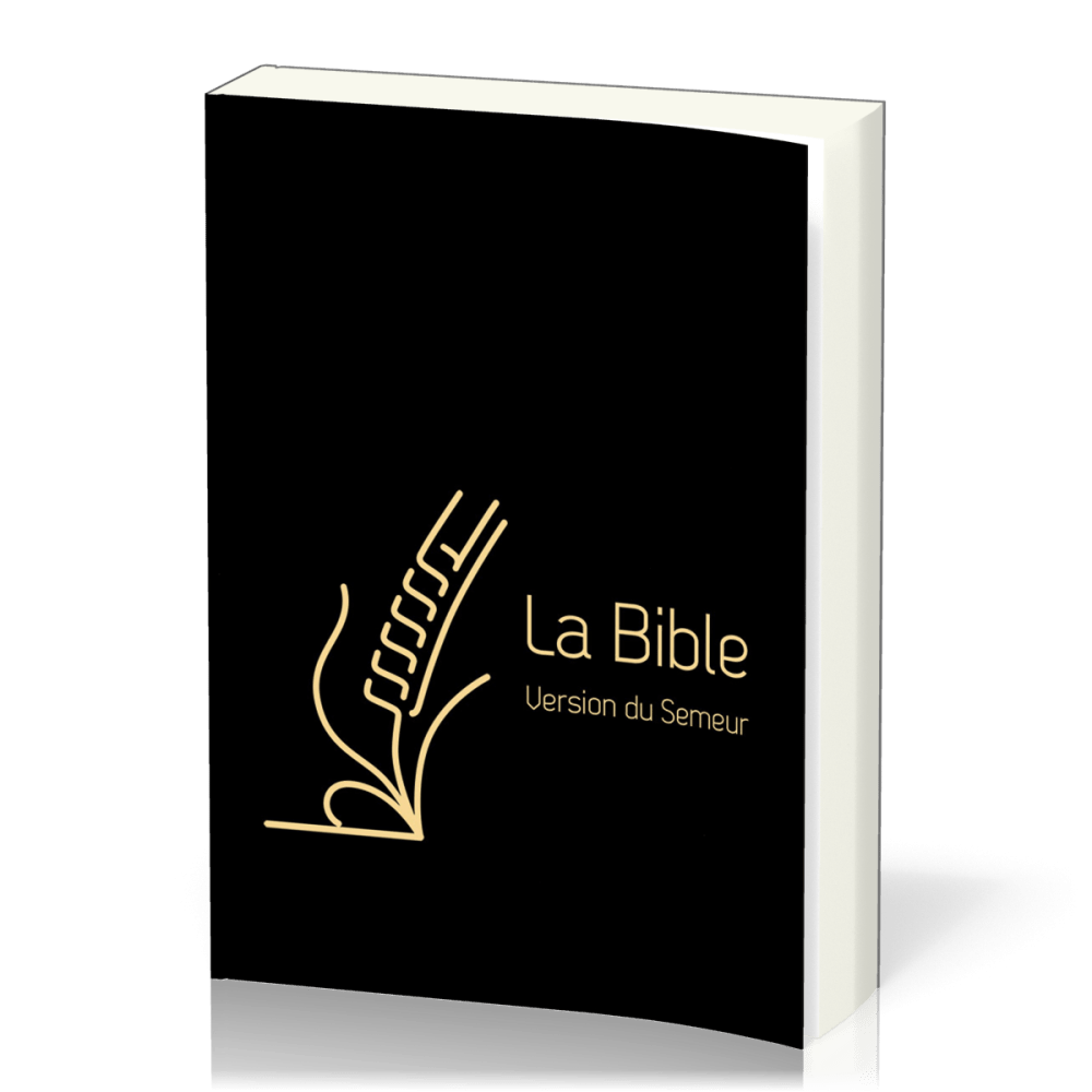 Bible Semeur 2015, gros caractères semi-souple textile noire, tranche dorée