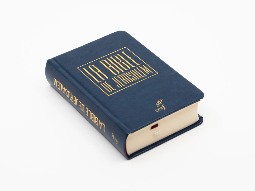 Bible de Jérusalem de poche, reliée similicuir bleue