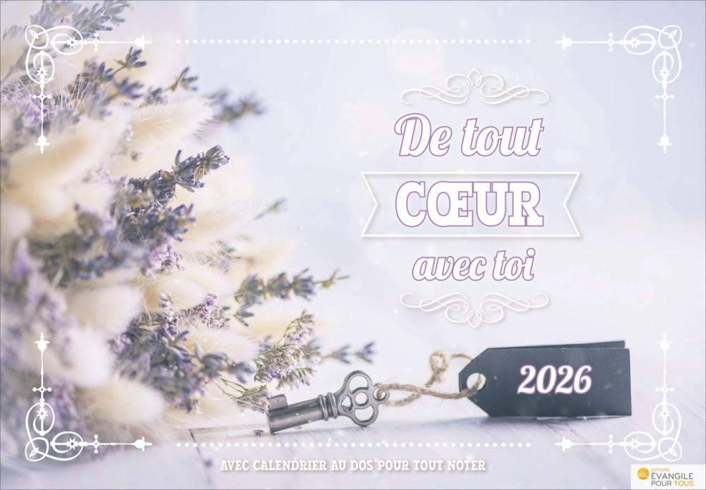Calendrier De tout coeur avec toi - cartes postales panoramiques
