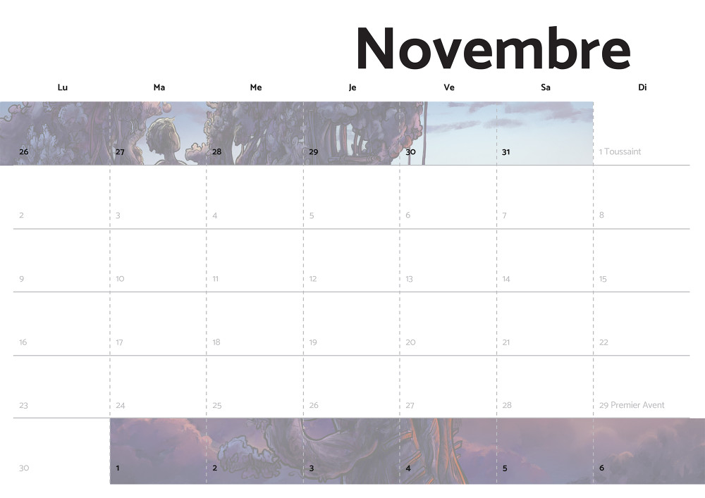 Calendrier  Auderset 2026