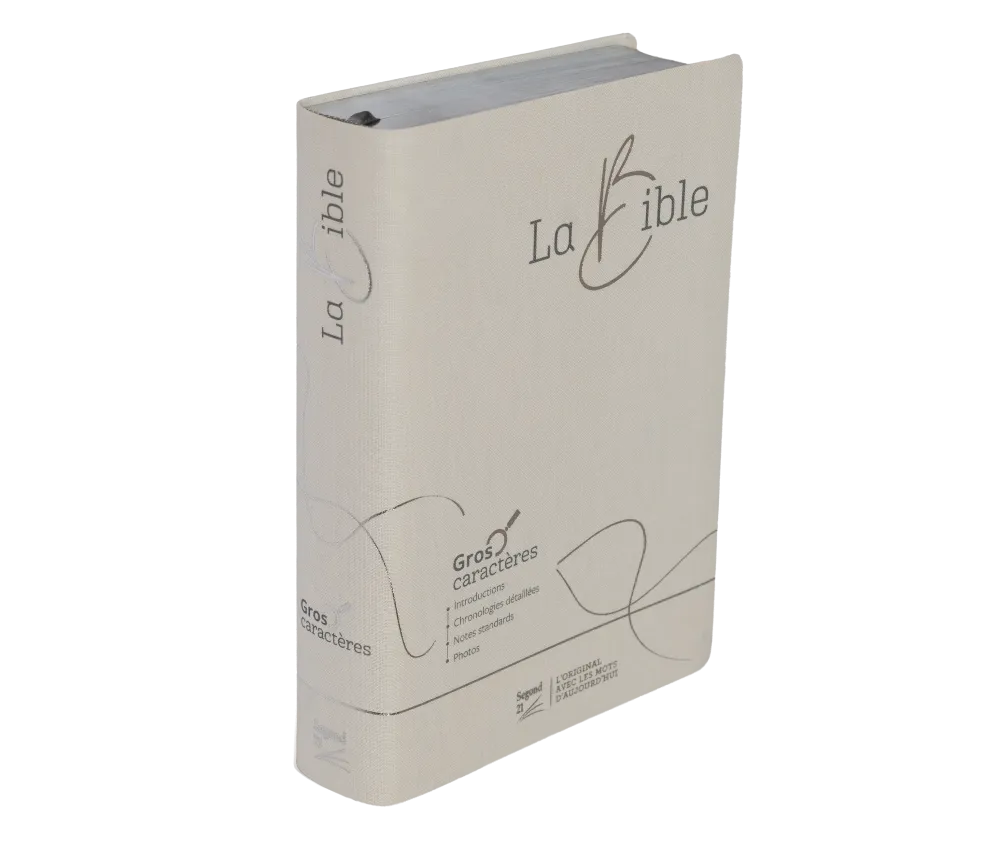 Bible Segond 21, gros caractères - couverture souple en toile blanche