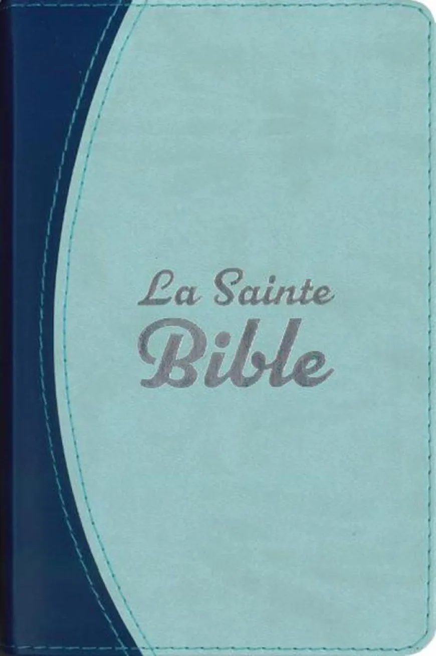 Bible Segond 1910 - de poche - duo bleu - couverture souple - tranche argent