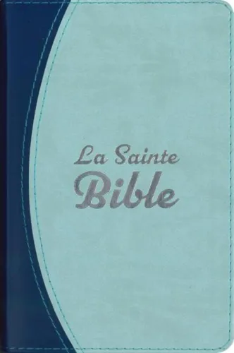 Bible Segond 1910 - de poche - duo bleu - couverture souple - tranche argent