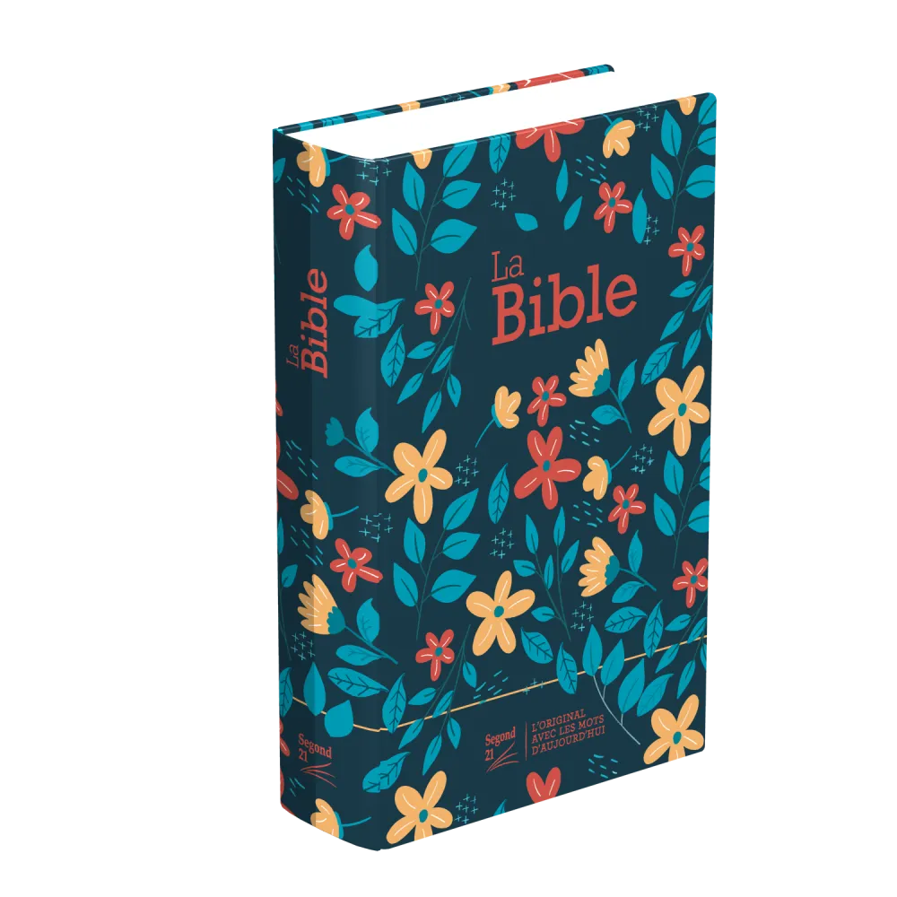 Bible Segond 21 compacte (Premium Style) - Couverture rigide, toilée et matelassée, motif marguerite