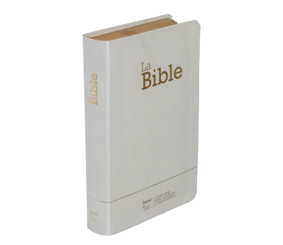 Bible Segond 21 compacte (Premium Style) - couverture souple toile blanche, tranches dorées et ongle