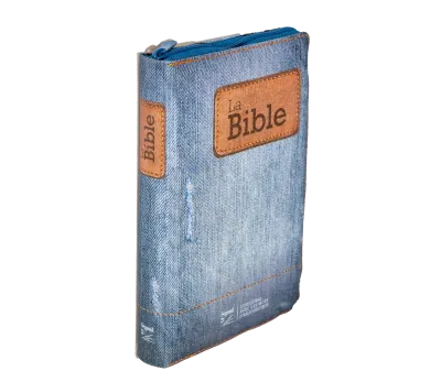 Bible Segond 21 compacte (premium style) - couverture souple toilée motif jeans, avec fermeture écl