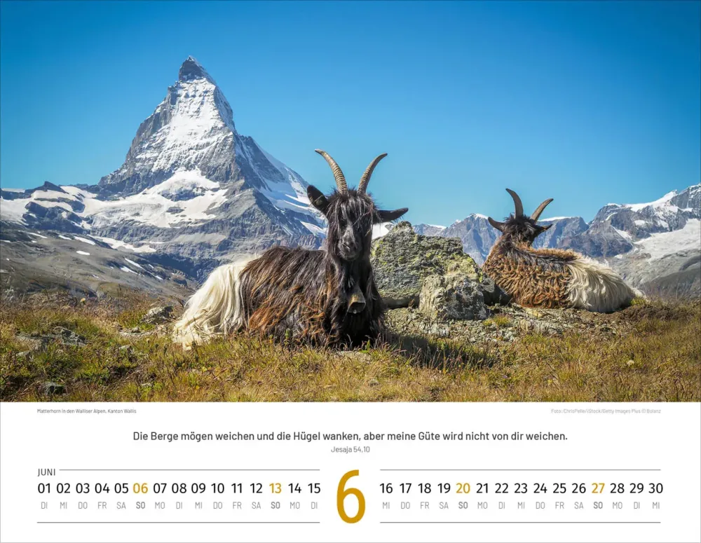 Calendrier Paysages Suisses - français