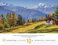 Calendrier Paysages Suisses - français
