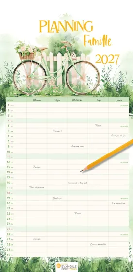 Calendrier Planning famille - mural