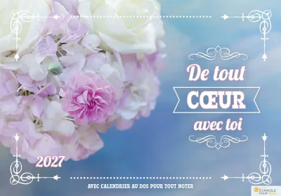Calendrier De tout coeur avec toi - cartes postales panoramiques