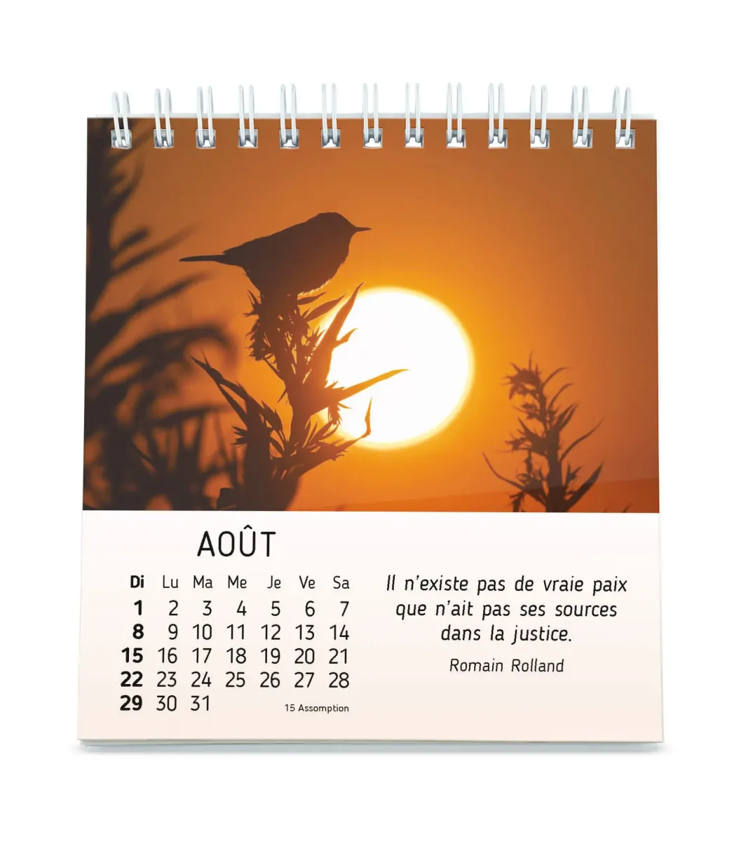 Calendrier Au coeur du jour