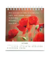 Calendrier Pensées fleuries
