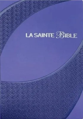 Bible Segond 1910 gros caractères similicuir violet, onglets, tranche argent