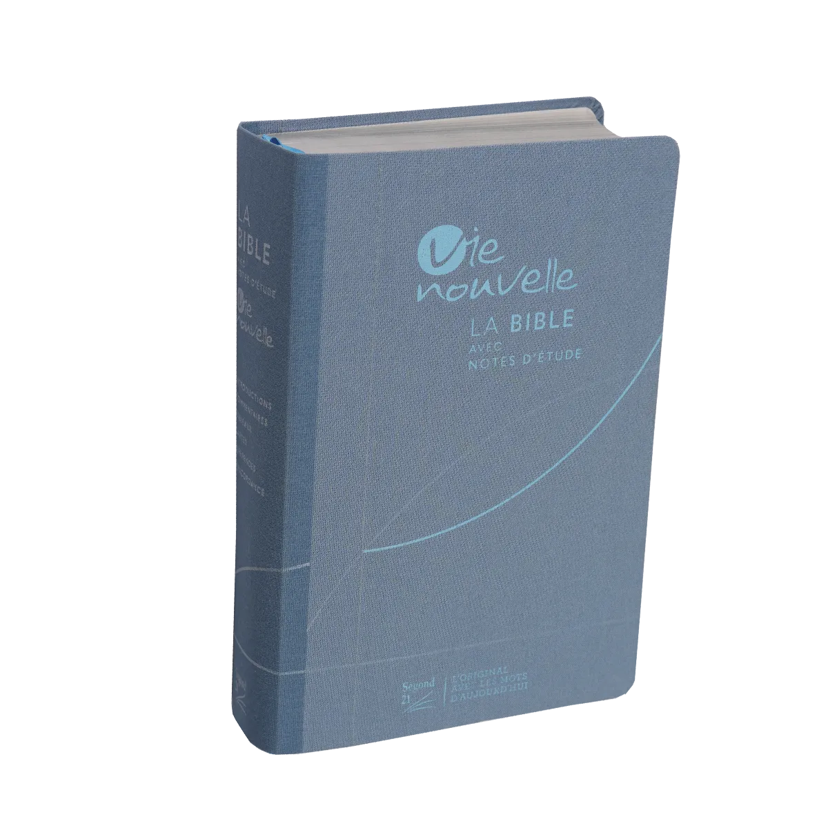 Bible Segond 21 Vie Nouvelle - toile bleue - tranche argent