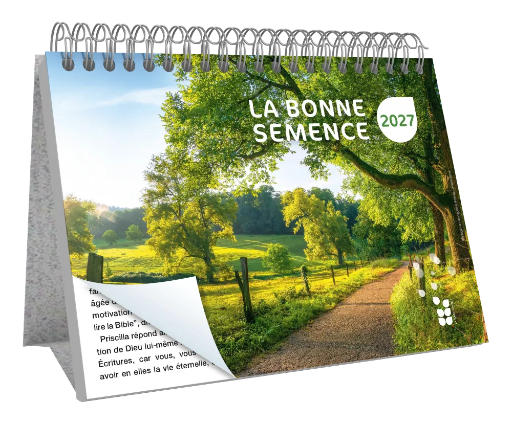 Calendrier Bonne Semence Français format A4, gros caractères