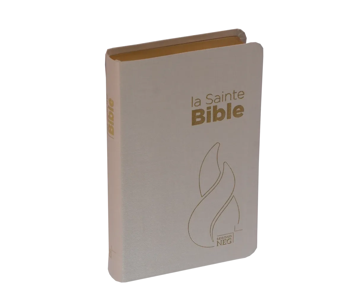 Bible NEG compacte souple toilée blanche nacrée, tranches or