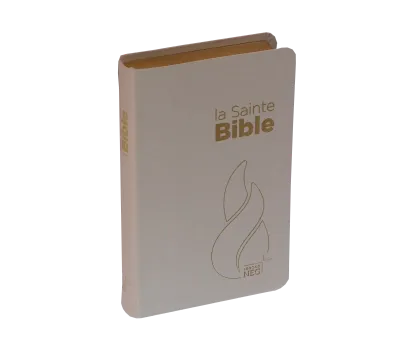 Bible NEG compacte souple toilée blanche nacrée, tranches or