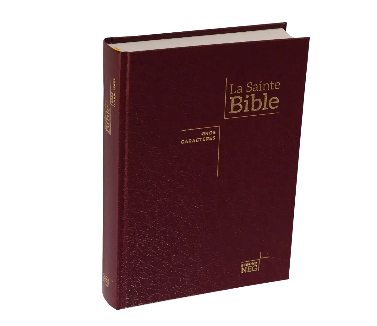 Bible NEG gros caractères - couverture rigide bordeaux