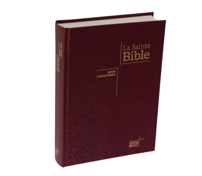 Bible NEG gros caractères - couverture rigide bordeaux