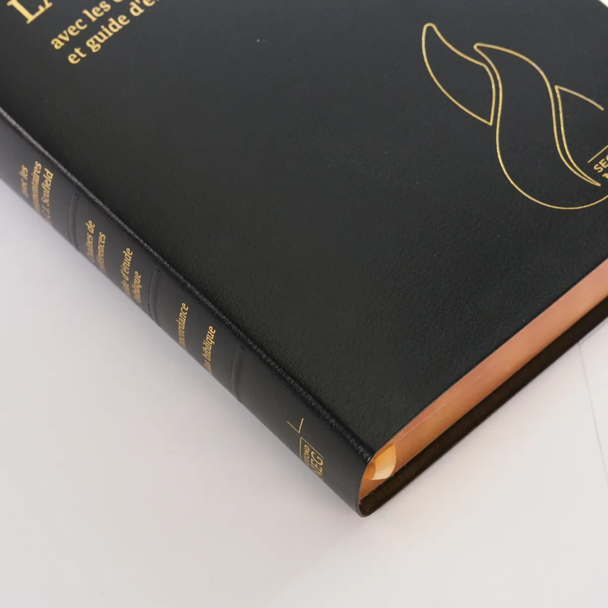 Bible NEG Scofield - fibrocuir noir tranche or onglets - Nouvelle édition