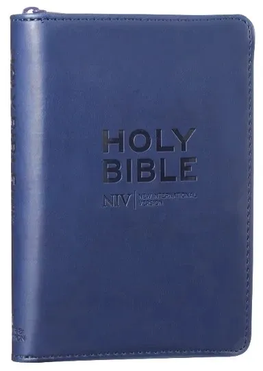 Anglais, NIV Bible navy with zip