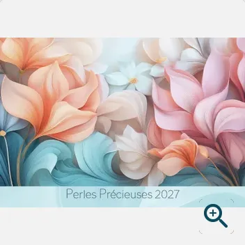 Calendrier Perles Précieuses - bloc à effeuiller et plaque