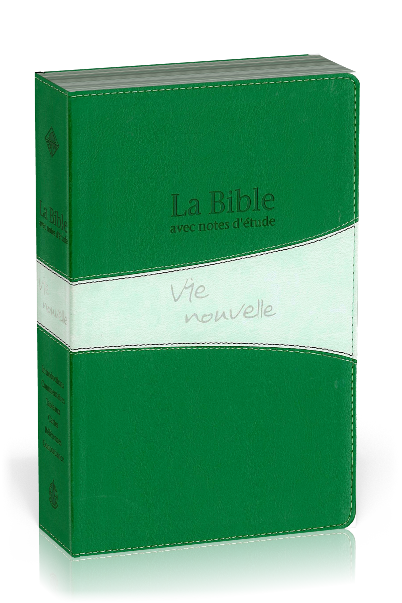 Bible Segond 21 Vie Nouvelle - souple - duo verte - tranche argent avec boîtier