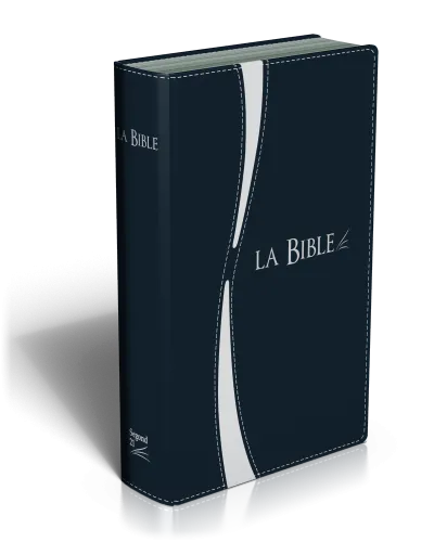 BIBLE SEGOND 21 DUO BLEU ARGENT TRANCHES ARGENT