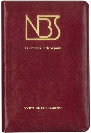 BIBLE NBS SIMILI TRANCHE OR ONGLETS FERM. ECLAIR BORDEAUX