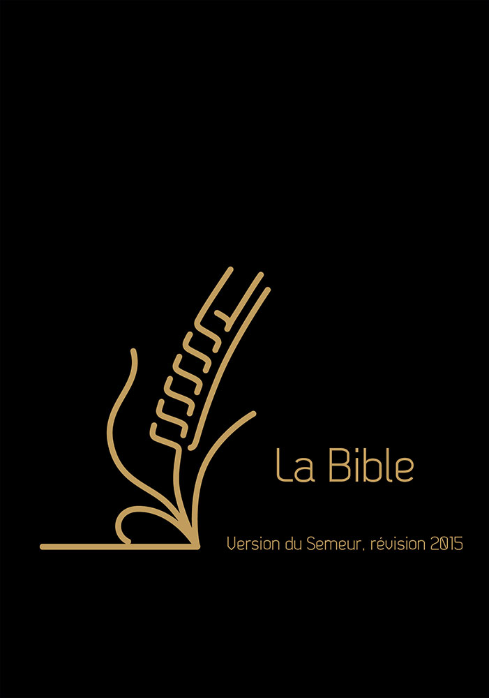 BIBLE DU SEMEUR 2015 POCHE CUIR NOIR SOUPLE FERMETURE ECLAIR TRANCHE OR