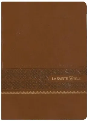 Bible Segond 1910 gros caractères souple similicuir marron tranche or