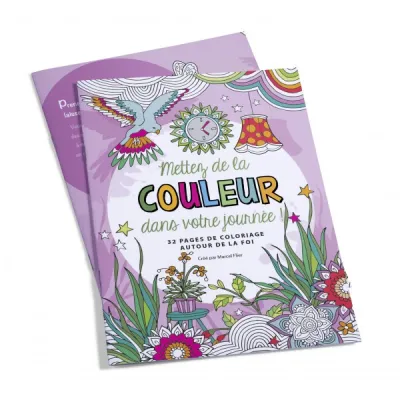 Mettez de la couleur dans votre journée ! 32 pages de coloriage autour de la foi