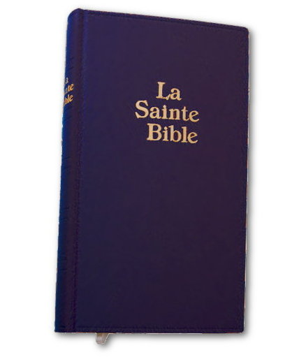 Bible Darby grand format simili cuir bleu