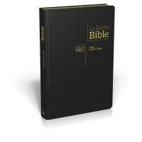 Bible NEG gros caractères souple fibrocuir noir tranche or onglets