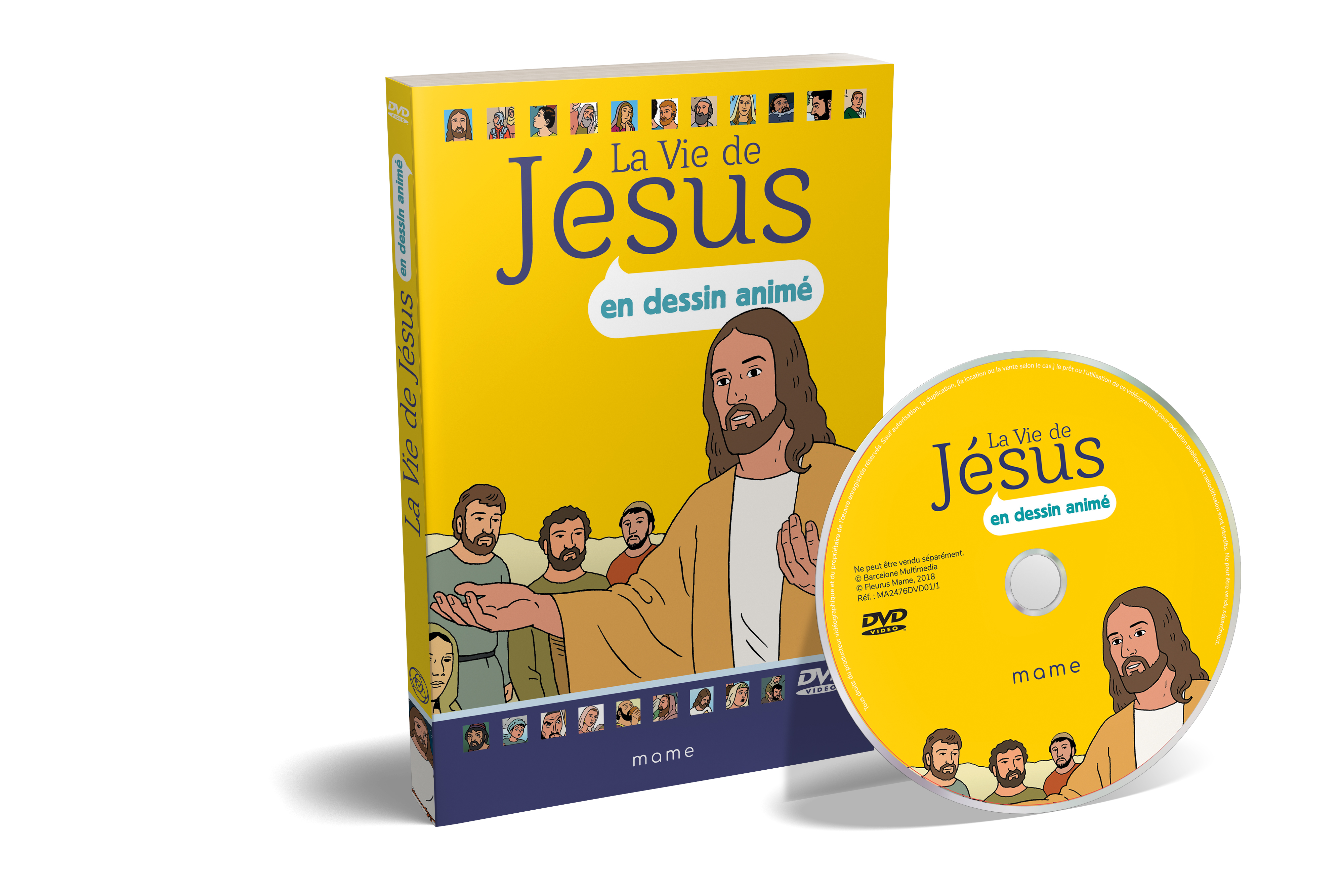 Vie de Jésus en dessin animé  (Livre + DVD) (La)