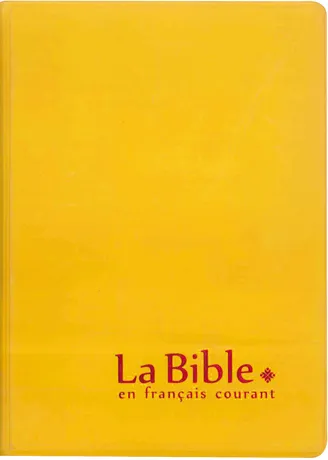 Bible Français courant, mini, avec deutérocanoniques, vinyl safran