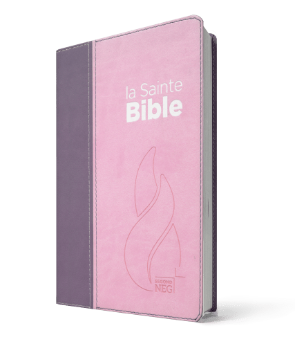 Bible NEG compacte - couverture souple, Vivella duo rose praline / violet fruits des bois