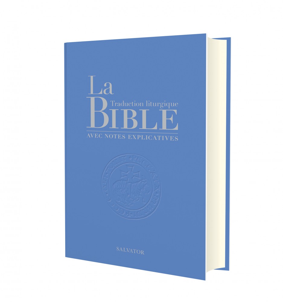 Bible Traduction liturgique, avec notes explicatives - compacte bleu clair