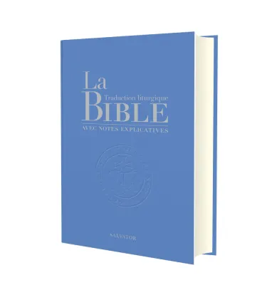Bible Traduction liturgique, avec notes explicatives - compacte bleu clair