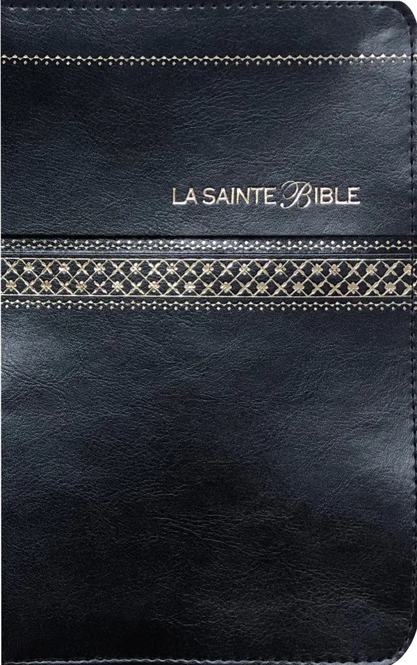 Bible Segond 1910 - compact - simili noir tr. or,onglets,ferm. eclair.